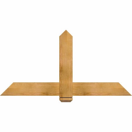 Ekena Millwork Eugene Rough Sawn Timber Gable Bracket, Western Red Cedar, 60"W x 30"H x 2"D x 6"F, 12/12 Pitch GBW060X30X0206EUG00RWR